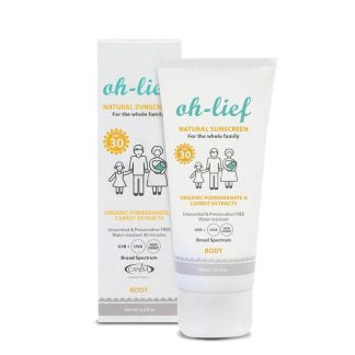 oh-lief natural body sunscreen 100ml