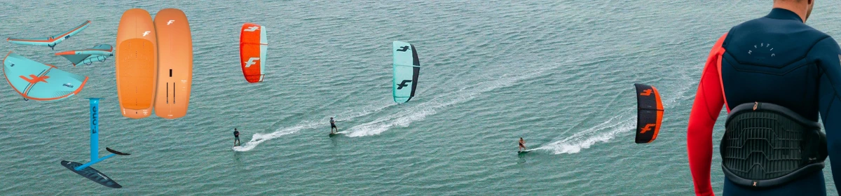 Our rentals include kitesurfing equipment, kiteboards, Water ski, Wakeboard and Wing Foiling equipment.