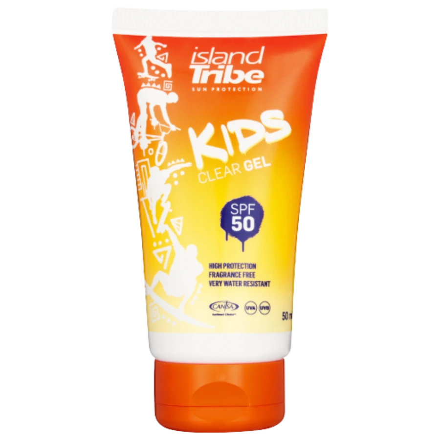 Island Tribe Kids SPF 50 Clear Gel for sale, Watersports Warehouse, Cape Town