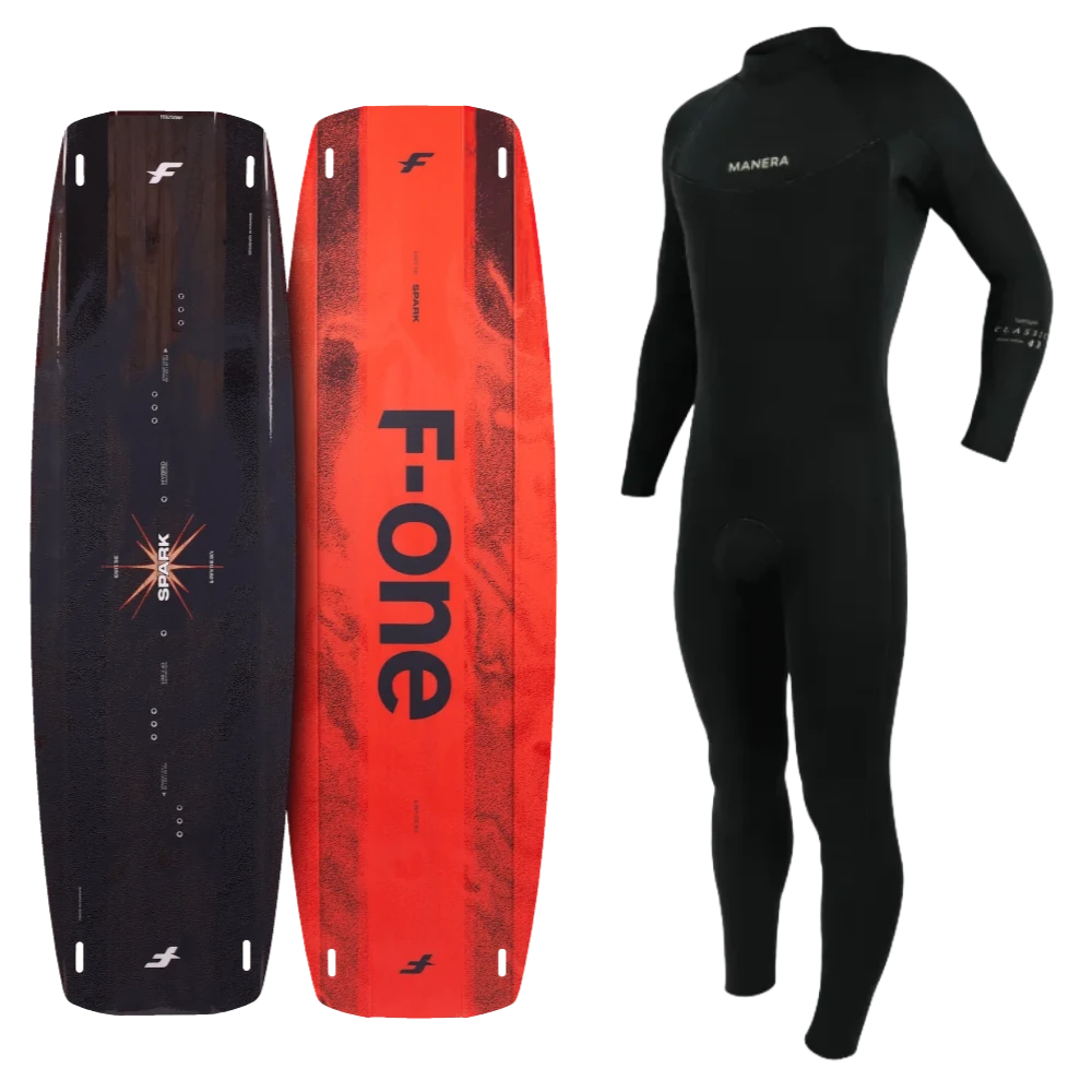 F-ONE Spark Complete Package + FREE Manera Classic Wetsuit for sale. Watersports Warehouse, Cape Town